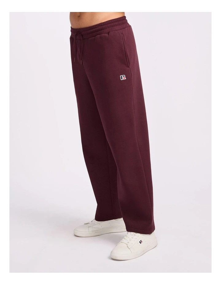 R Logo Straight Leg Mens Track Pants - Plum Wine image 2