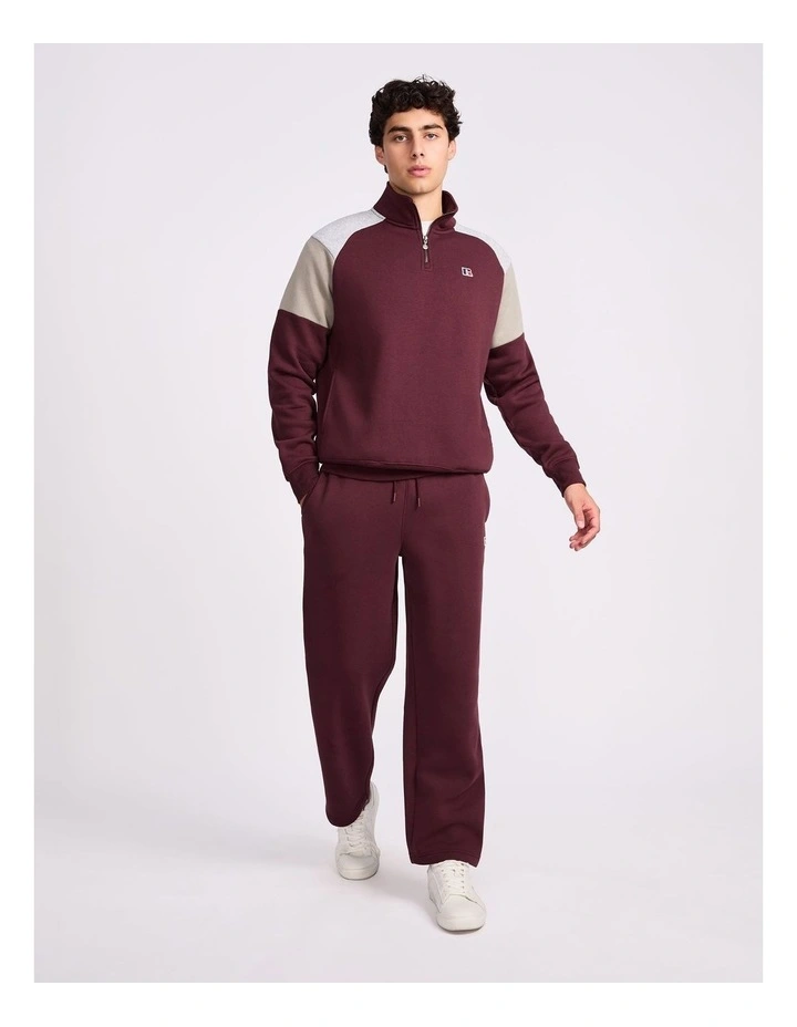 R Logo Straight Leg Mens Track Pants - Plum Wine image 5