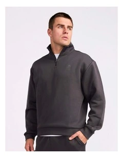 R Tech Leisure Men's Quarter Zip - Dark Grey