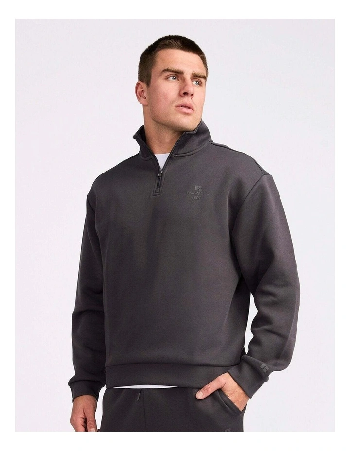 R Tech Leisure Men's Quarter Zip - Dark Grey image 1