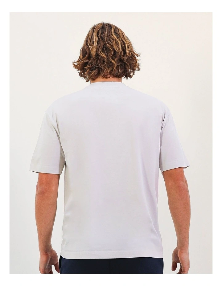 R Logo Oversize Men's Tee - Stone image 3