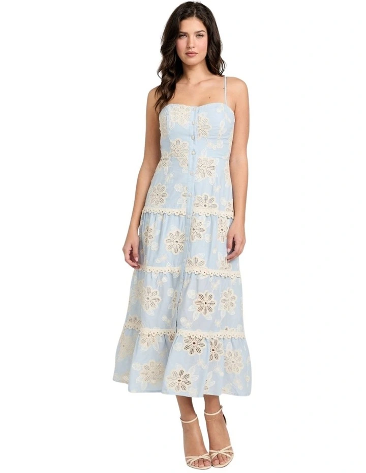 Tabitha Midi Dress in Blue Multi image 1