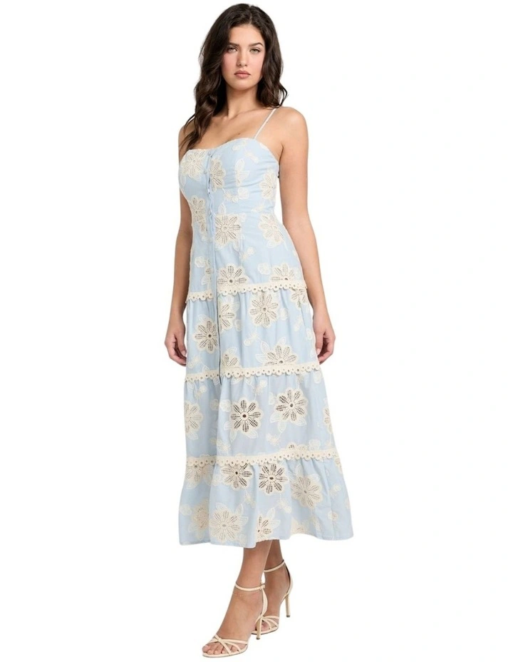 Tabitha Midi Dress in Blue Multi image 3