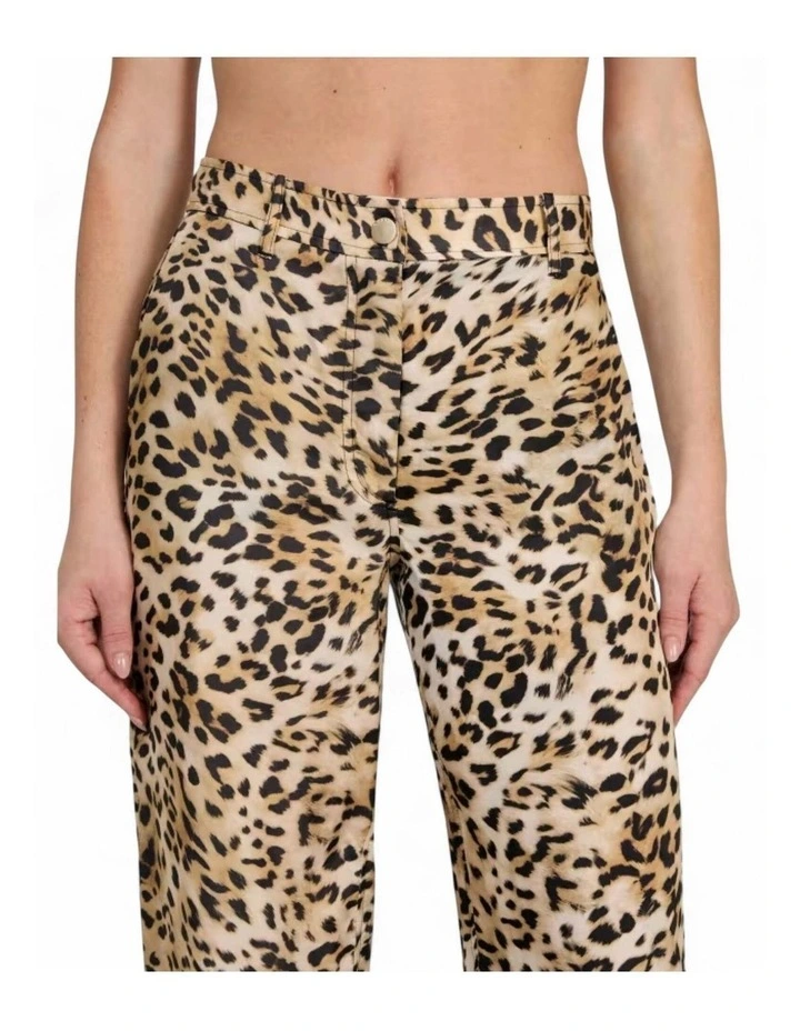 Enora Printed Straight Pant in Brown image 5