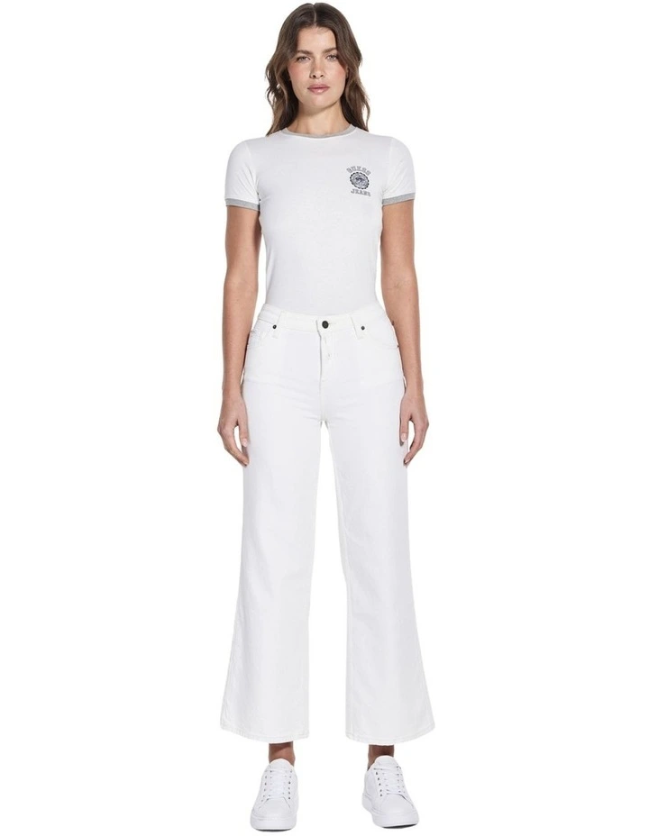 Eco Wide Leg Jeans in White image 1