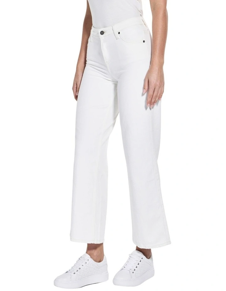 Eco Wide Leg Jeans in White image 4