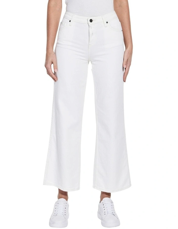 Eco Wide Leg Jeans in White image 5
