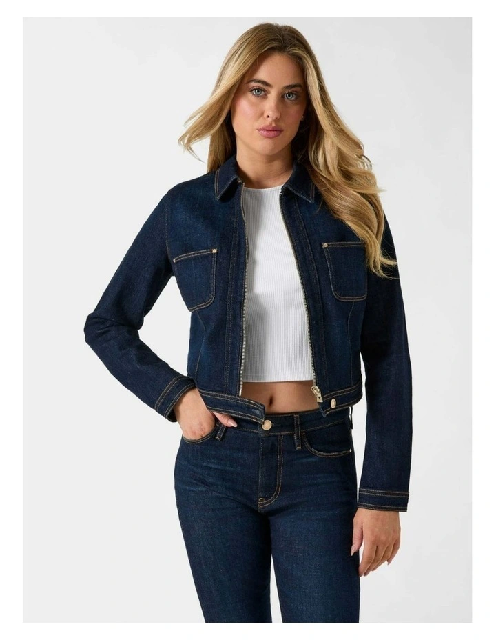 Amelie Denim Jacket in Blue image 2