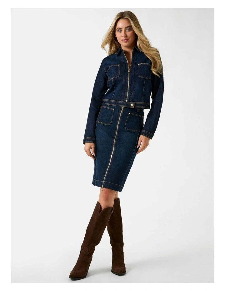 Amelie Denim Jacket in Blue image 4