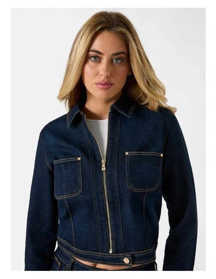 Amelie Denim Jacket in Blue image 5