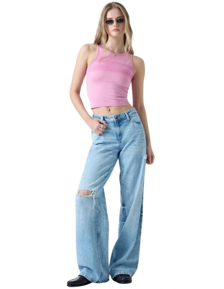 G11 Wide Leg Jeans in Superlight Wash image 1