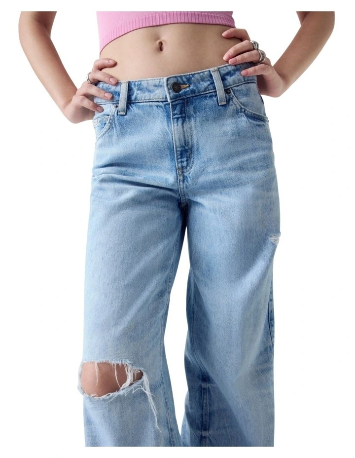G11 Wide Leg Jeans in Superlight Wash image 3
