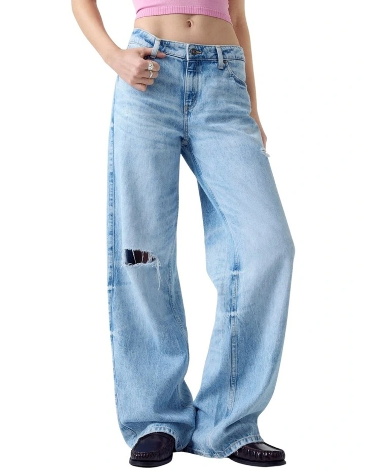 G11 Wide Leg Jeans in Superlight Wash image 4
