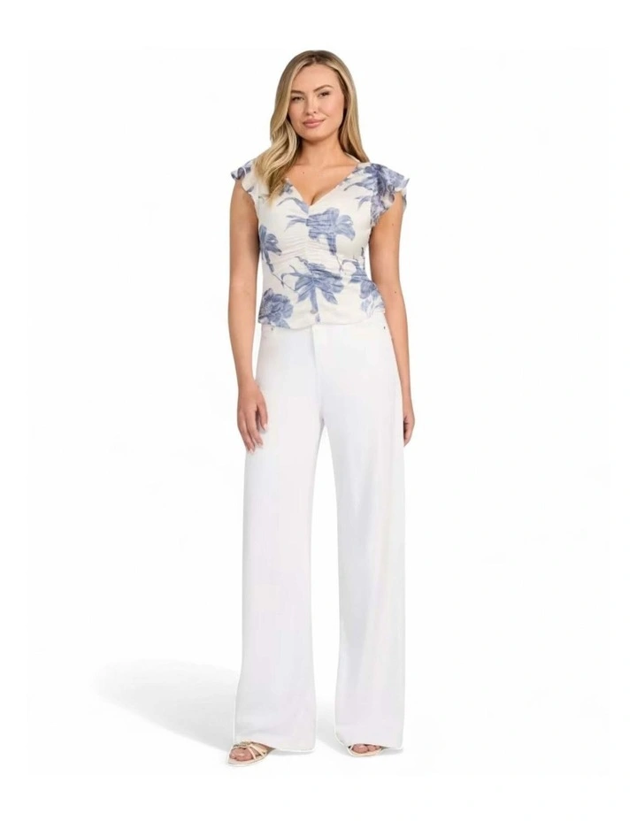 Eco Melanie Chiffon Top in Blue image 2