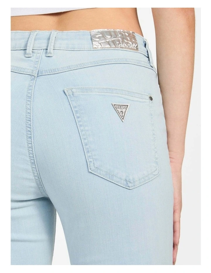 High Rise Skinny 1981 Exposed Button Jeans in Nuage Light Wash image 4