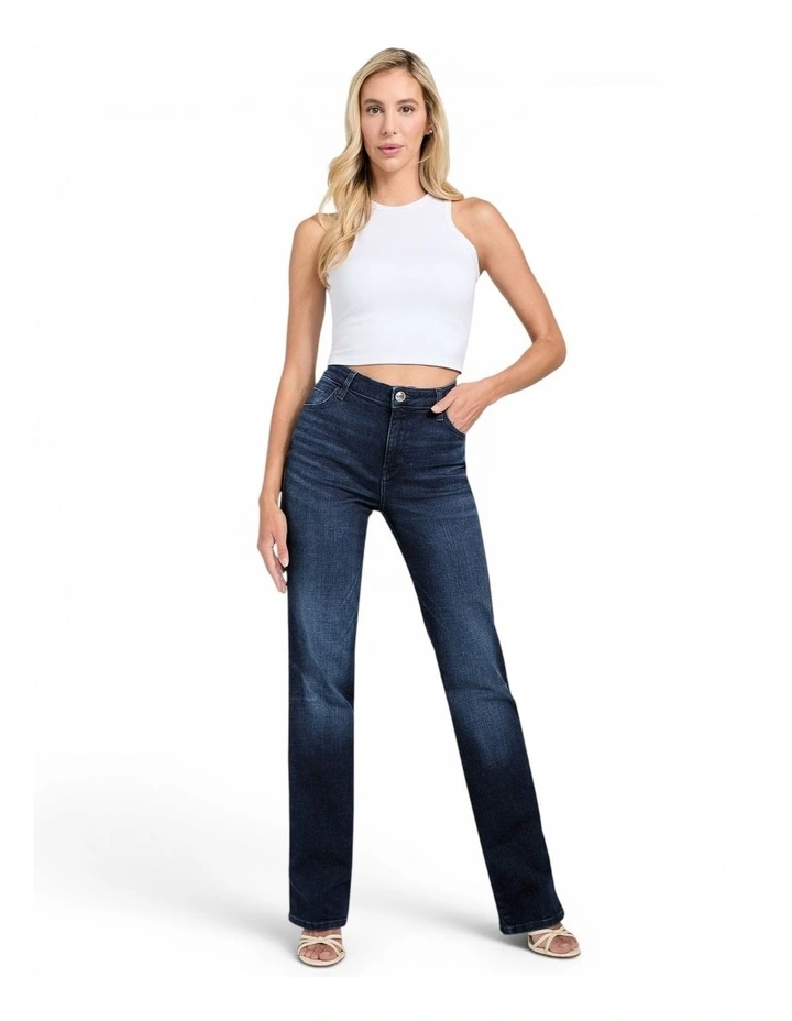 Sexy Straight Jeans in Snow Fall in Dark Wash image 2