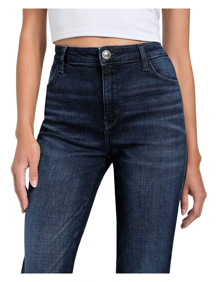 Sexy Straight Jeans in Snow Fall in Dark Wash image 3