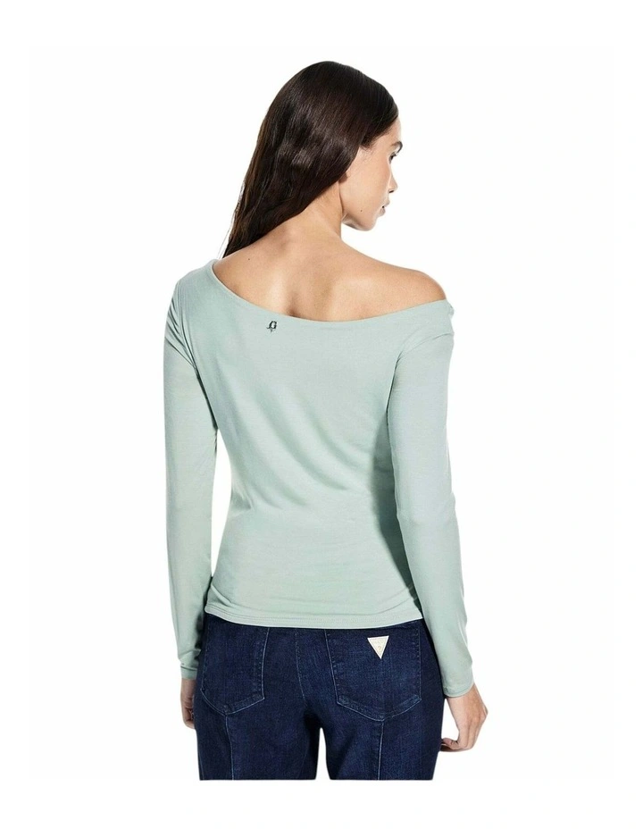 Julianna Long Sleeves Top in Light Green image 4