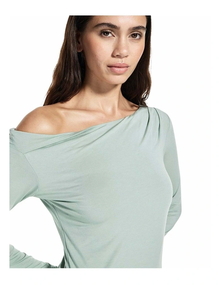 Julianna Long Sleeves Top in Light Green image 5
