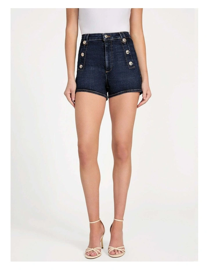 Ellie Denim Shorts in Blue image 1