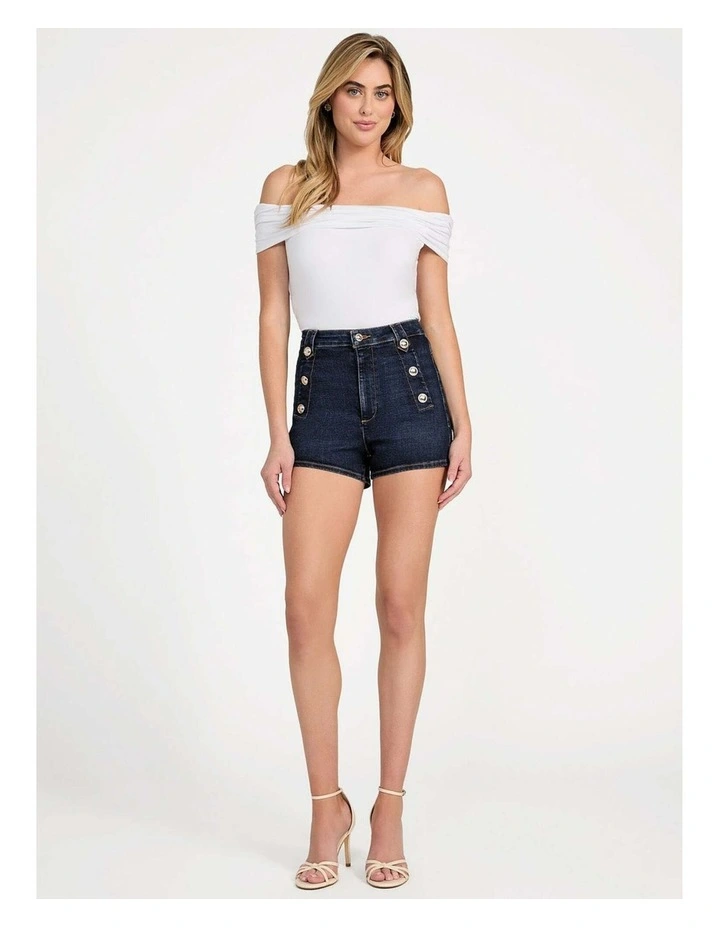 Ellie Denim Shorts in Blue image 2