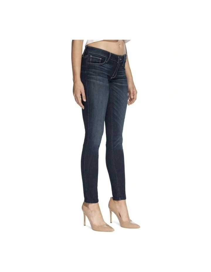 Low Rise Skinny Jeans in Dark Wash image 2