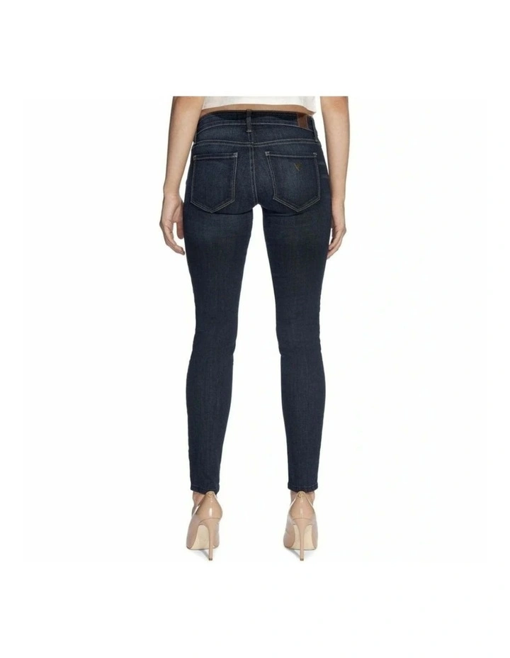 Low Rise Skinny Jeans in Dark Wash image 3