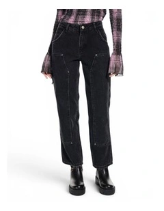 Originals Zip Carpenter Jeans in Black