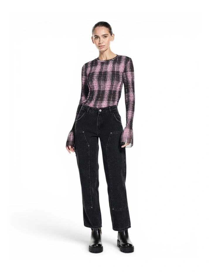 Originals Zip Carpenter Jeans in Black image 2