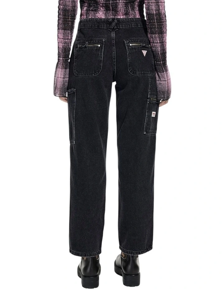 Originals Zip Carpenter Jeans in Black image 4