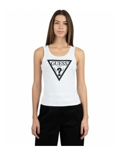 Viviana Logo Tank Top in White