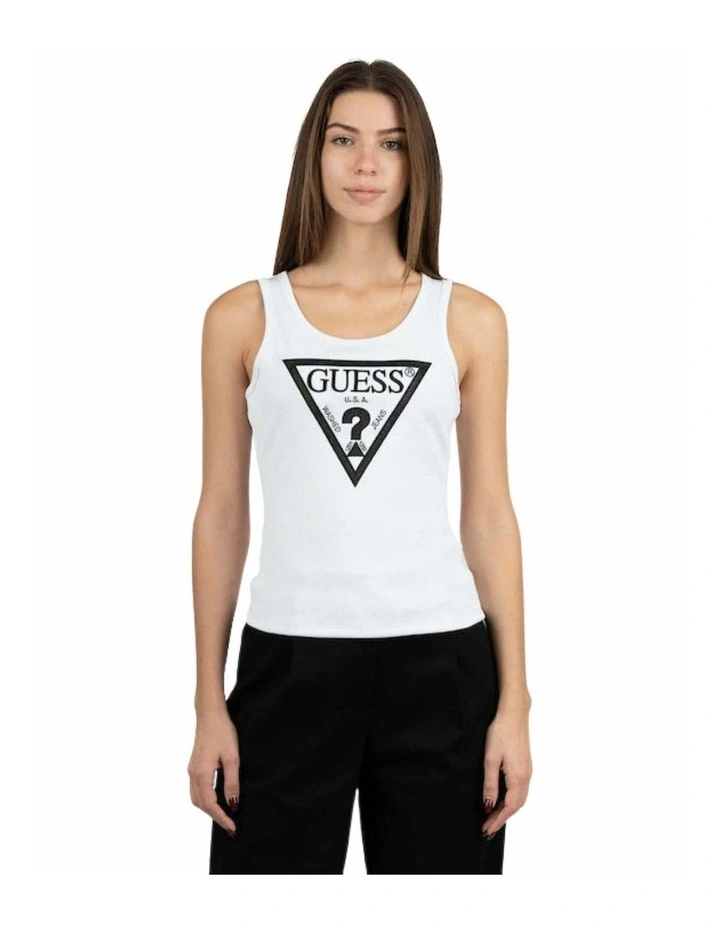 Viviana Logo Tank Top in White image 1