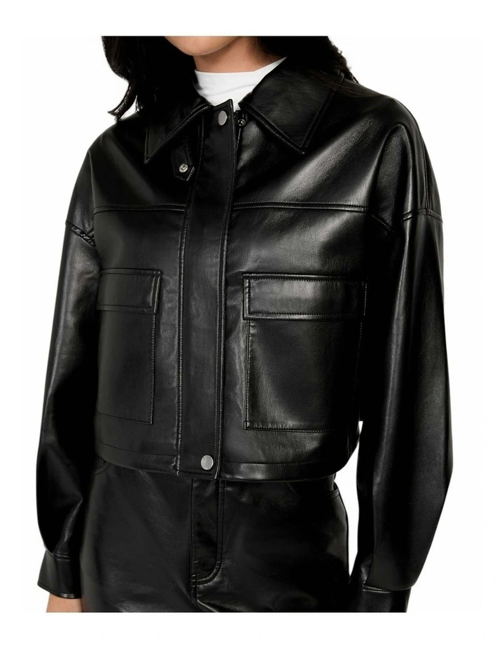 Flaminia Crop Jacket in Black image 3