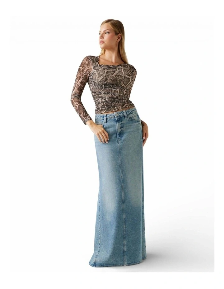 Bernardette Long Sleeve Top in Brown image 2