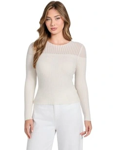 Rowena Chenille Sweater in White