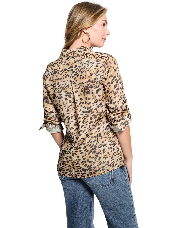 Enora Equipment Shirt in Cheetah Print image 2