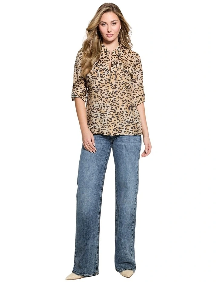Enora Equipment Shirt in Cheetah Print image 4