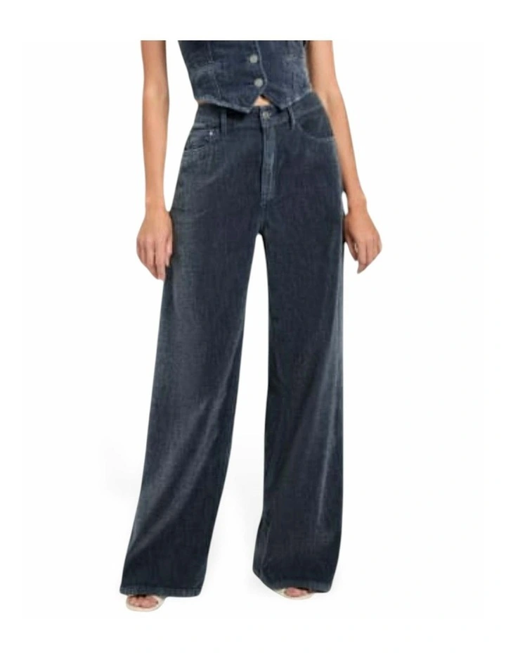 Eco Bellflower Wide Leg Jeans in Oasis Blue image 1