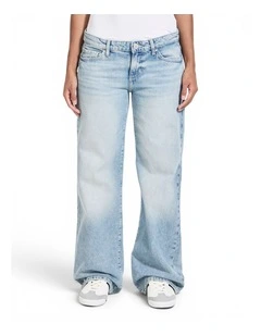 Low Rise Slouchy Jeans in Winter Mist