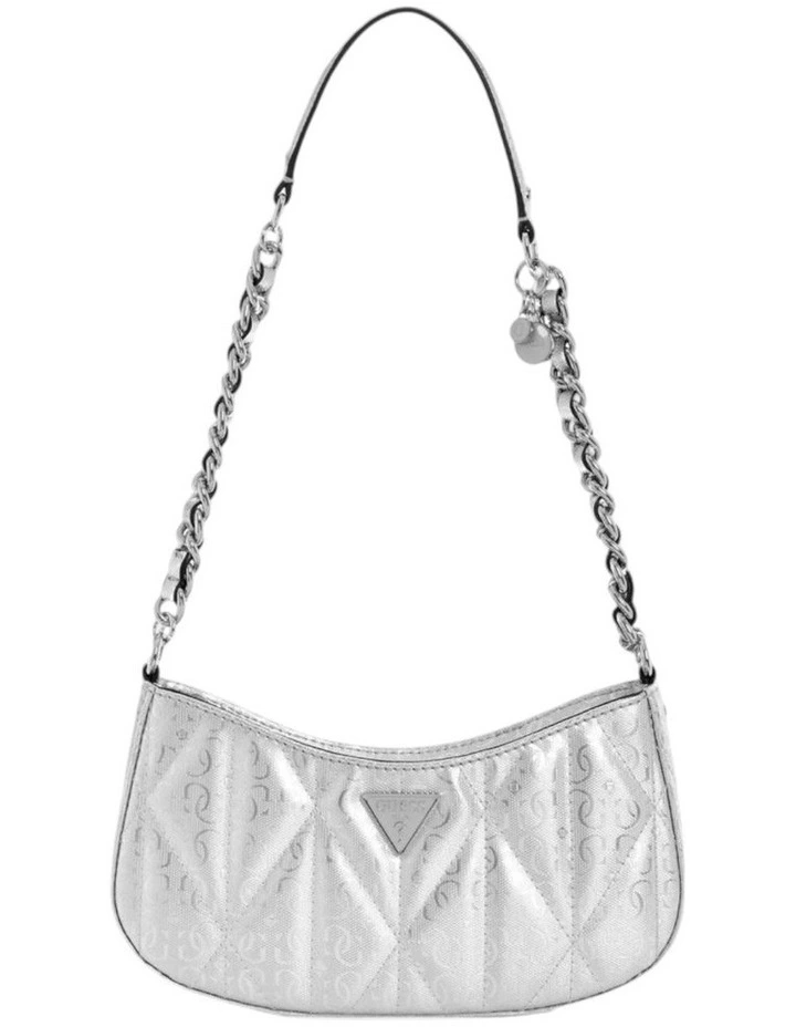 Aldina Top Zip Shoulder Bag in Silver image 1