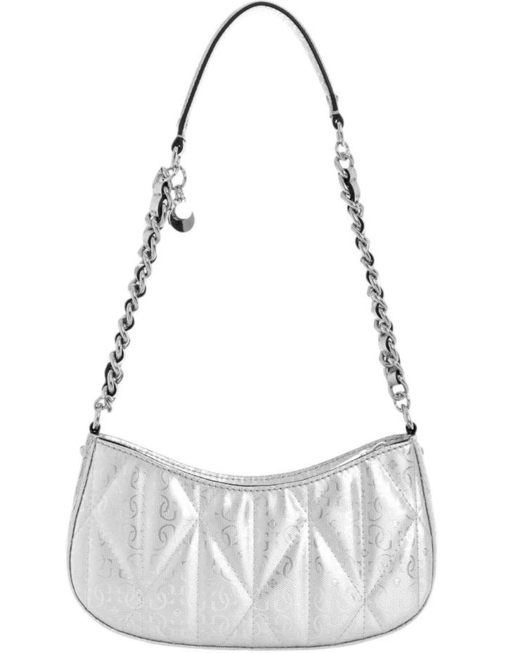 Aldina Top Zip Shoulder Bag in Silver image 4