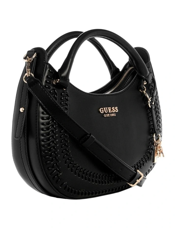 Tatum Satchel Bag in Black image 2