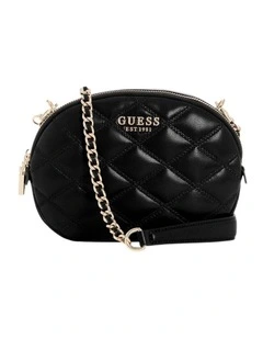 Tamsin Double Zip Crossbody Bag in Black