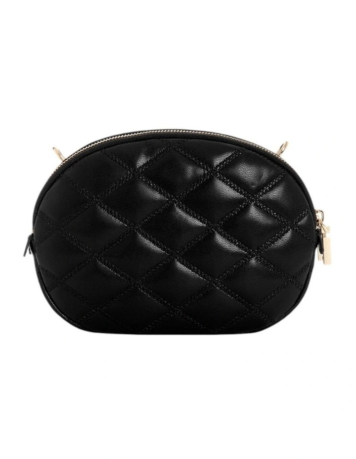 Tamsin Double Zip Crossbody Bag in Black image 4
