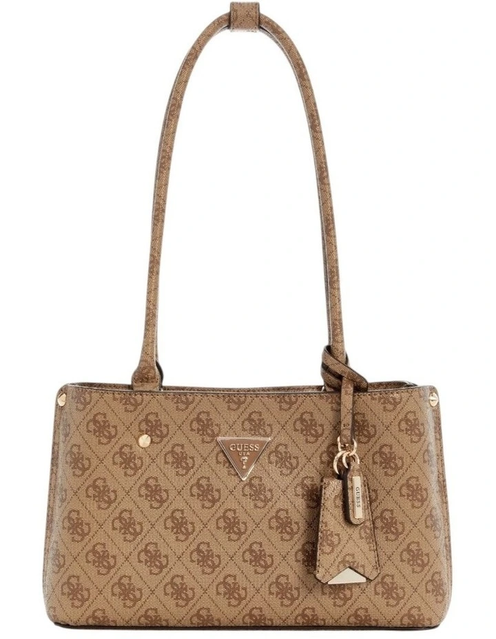 Meridian Shoulder Satchel Bag in Latte Logo image 1