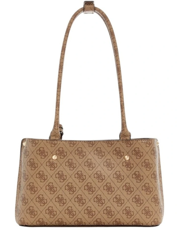 Meridian Shoulder Satchel Bag in Latte Logo image 4