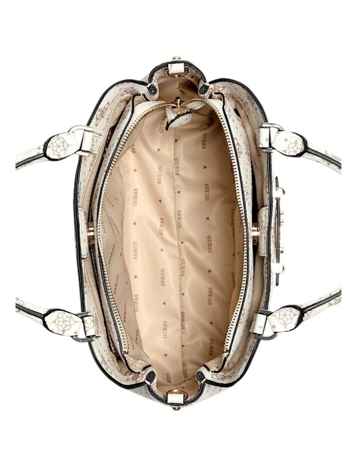 Silia Girlfriend Satchel Bag in Beige image 5