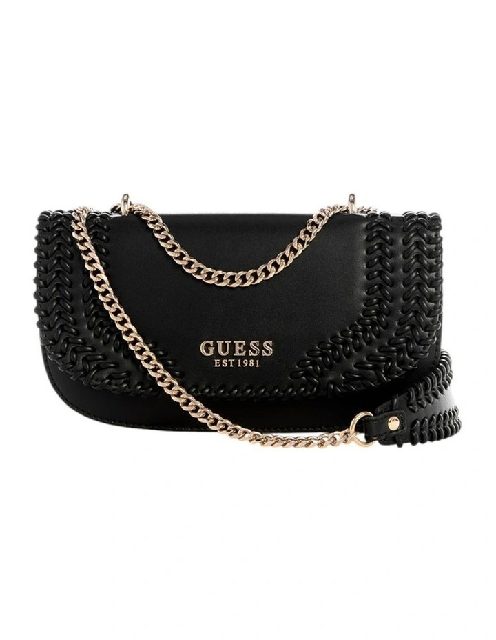 Tatum Convertible Crossbody Flap Bag in Black image 1