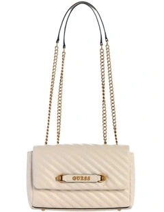 Sela Convertible Crossbody Flap Bag in Bone