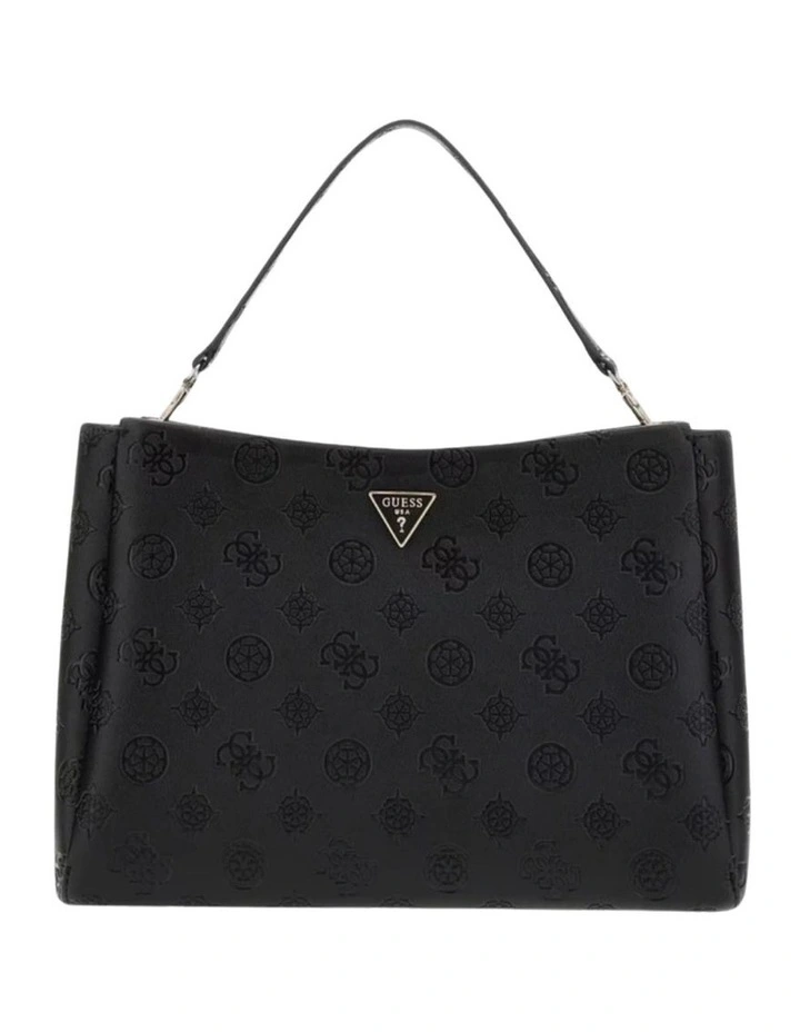 Tisha Large Girlfriend Satchel Bag in Black Logo image 1